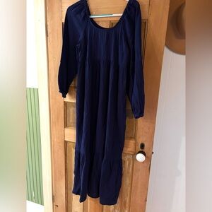 Universal Thread Deep Blue Cotton Gauze Dress